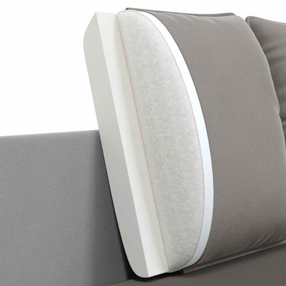 2-Seater Sofa 2-Seater Light Grey 188 x 81 x 89 cm Velvet