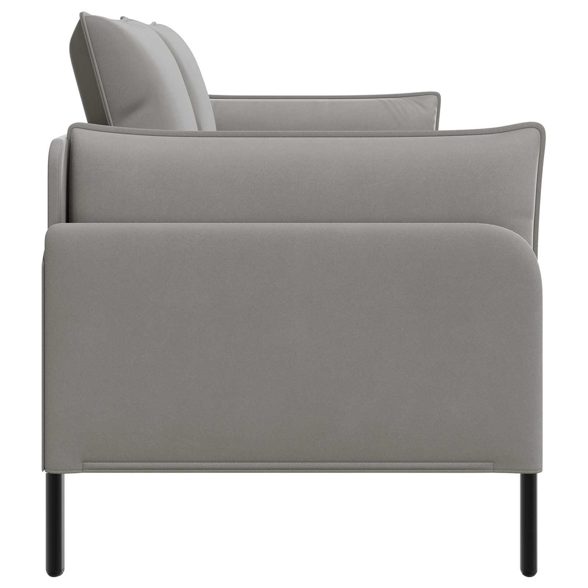 2-Seater Sofa 2-Seater Light Grey 188 x 81 x 89 cm Velvet