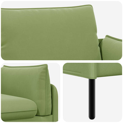 2-Seater Sofa 2-Seater Light Green 188 x 81 x 89 cm Velvet
