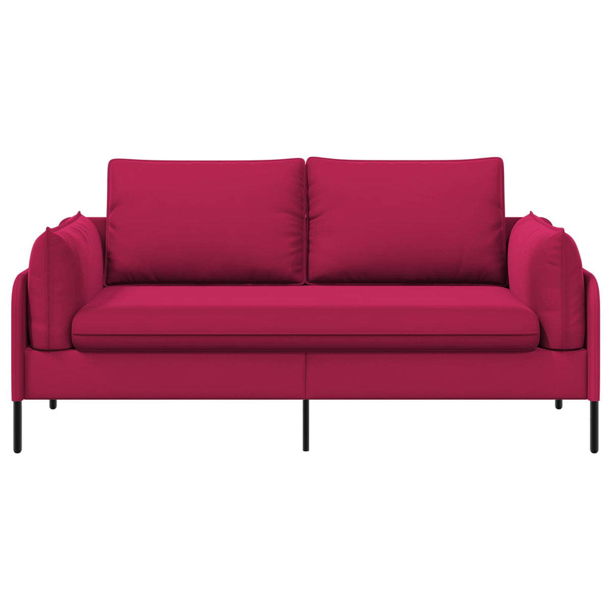 2-Seater Sofa 2-Seater Wine Red 188 x 81 x 89 cm Velvet