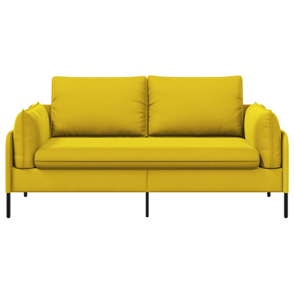 2-Seater Sofa 2-Seater Yellow 188 x 81 x 89 cm Velvet