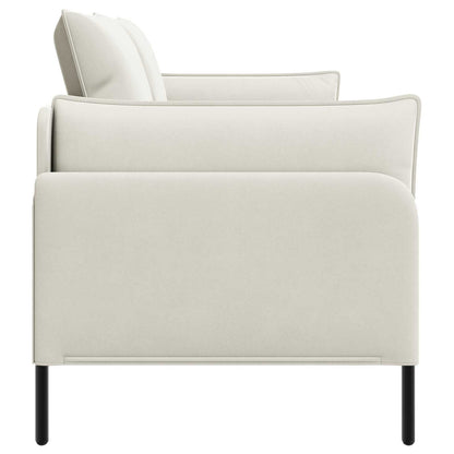2-Seater Sofa 2-Seater Cream 188 x 81 x 89 cm Velvet