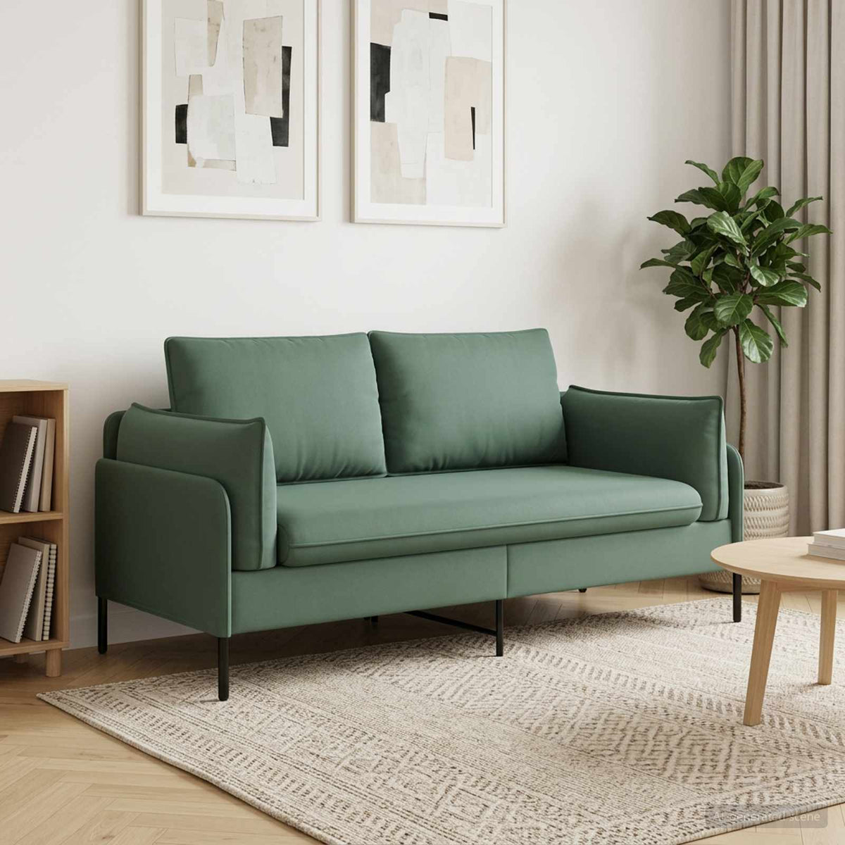 2-Seater Sofa Sea Green 188 x 81 x 89 cm Velvet