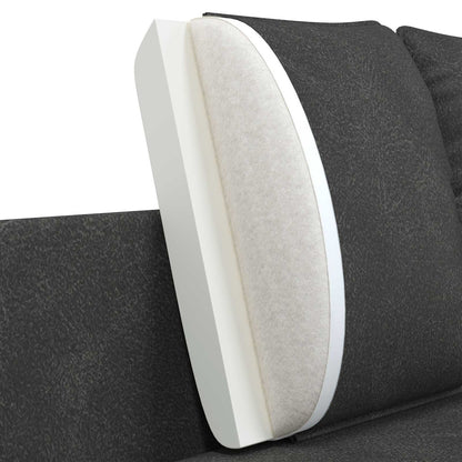 2-Seater Sofa Black 188 x 81 x 89 cm Faux Leather