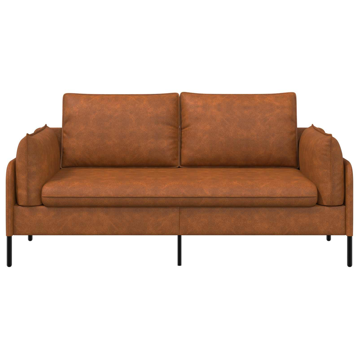2-Seater Sofa Brown 188 x 81 x 89 cm Faux Leather