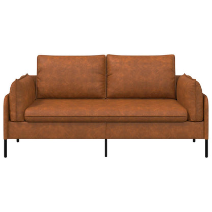 2-Seater Sofa Brown 188 x 81 x 89 cm Faux Leather