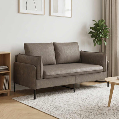 2-Seater Sofa Grey 188 x 81 x 89 cm Faux Leather