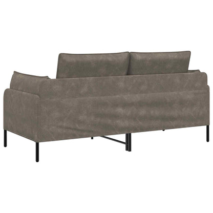 2-Seater Sofa Grey 188 x 81 x 89 cm Faux Leather