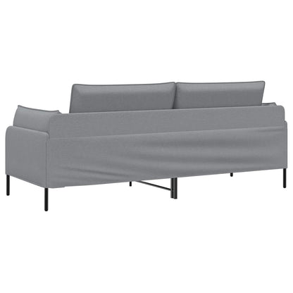 3-Seater Sofa Light Grey 222 x 81 x 89 cm Fabric