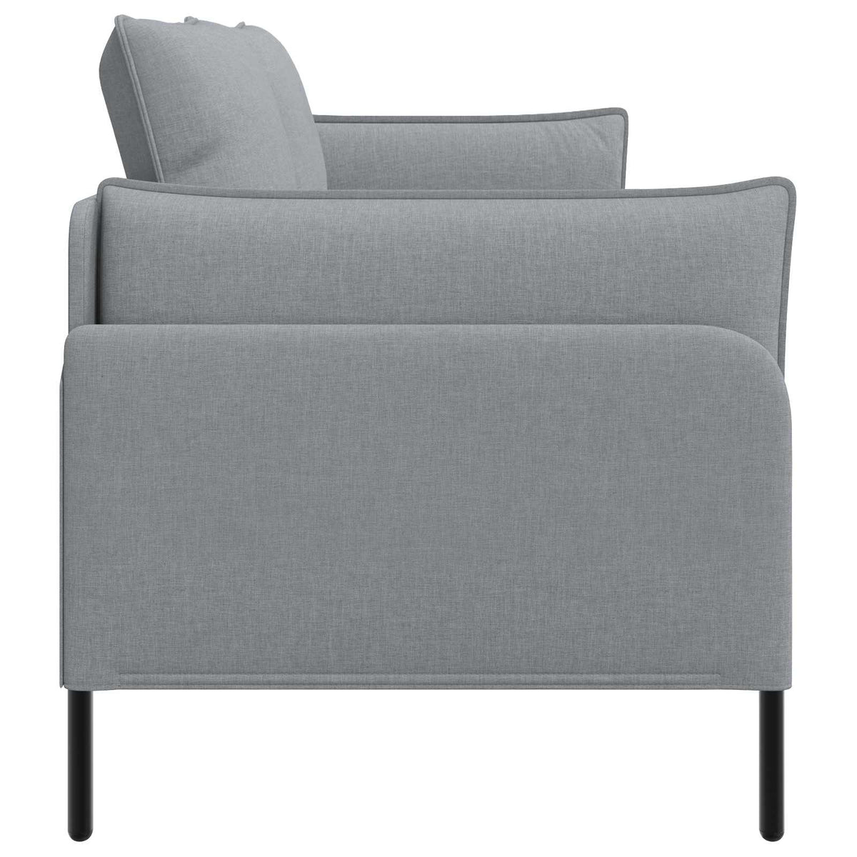 3-Seater Sofa Light Grey 222 x 81 x 89 cm Fabric