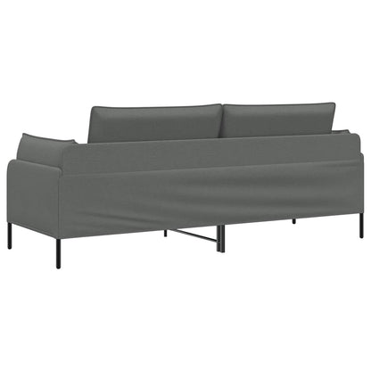 3-Seater Sofa Dark Grey 222 x 81 x 89 cm Fabric