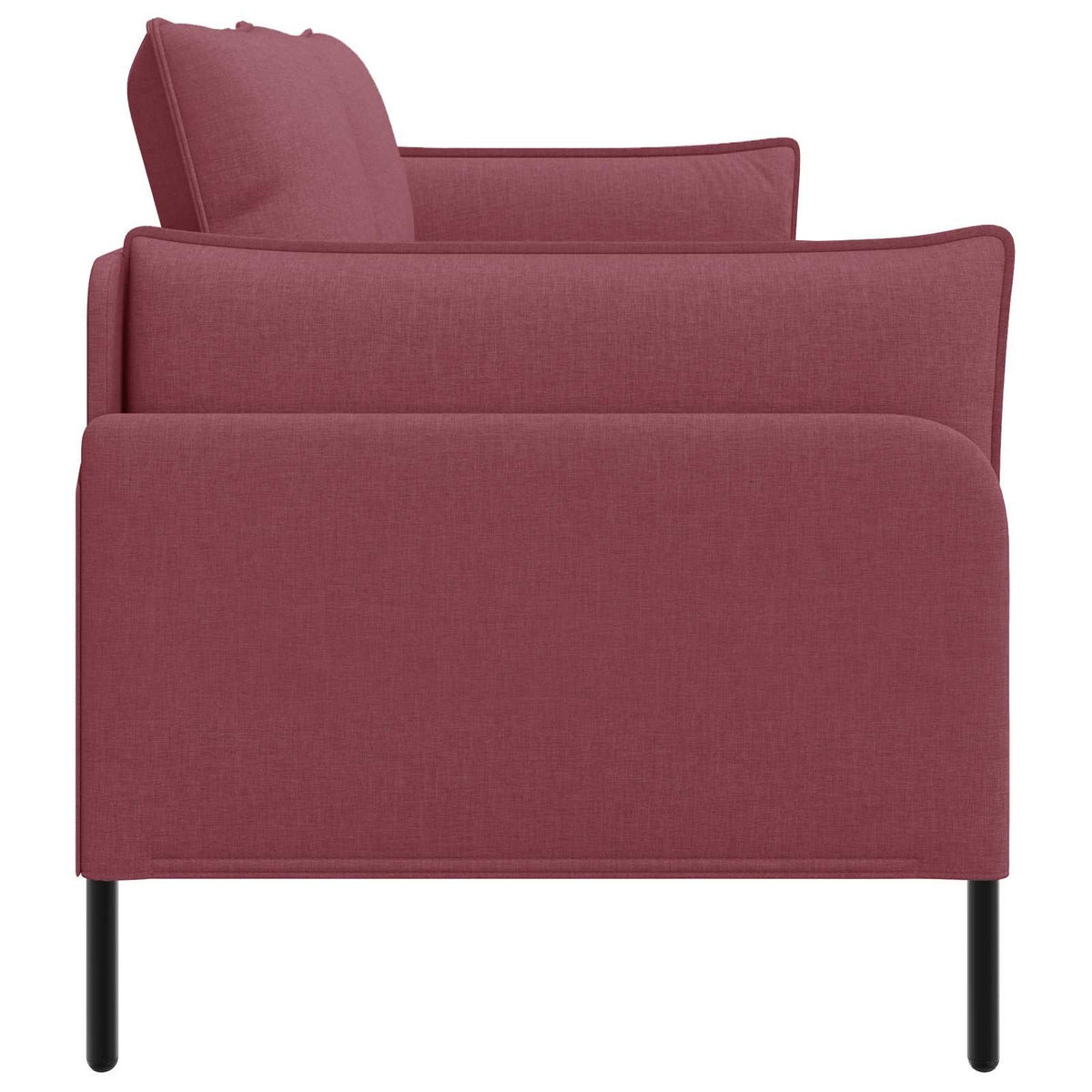 3-Seater Sofa Wine Red 222 x 81 x 89 cm Fabric