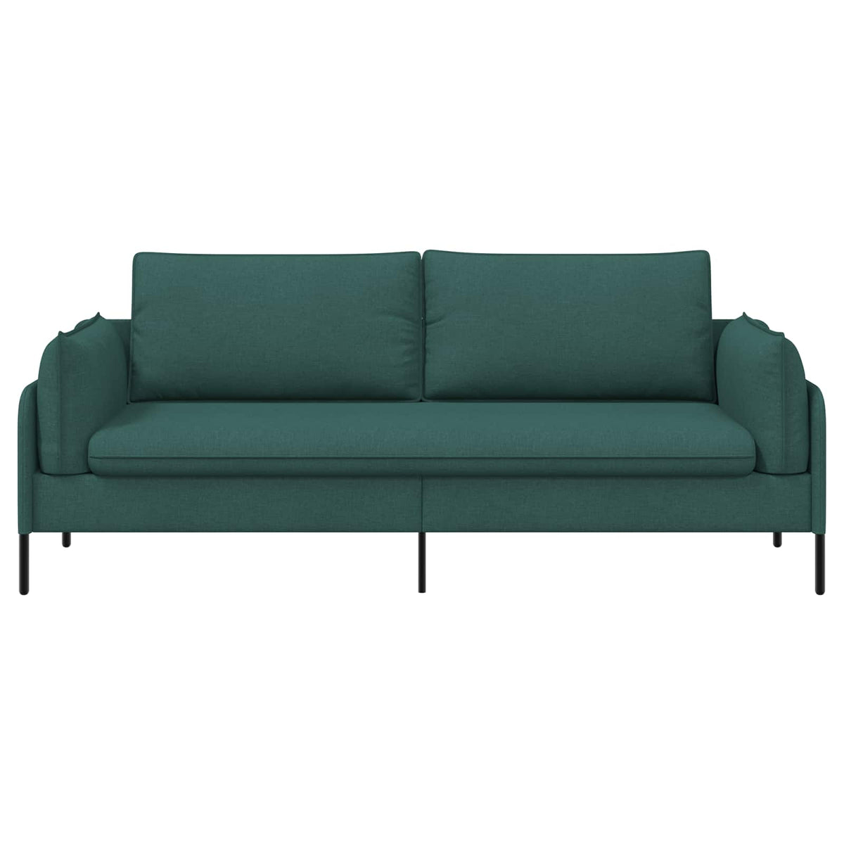 3-Seater Sofa Dark Green 222 x 81 x 89 cm Fabric