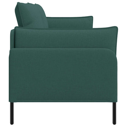 3-Seater Sofa Dark Green 222 x 81 x 89 cm Fabric