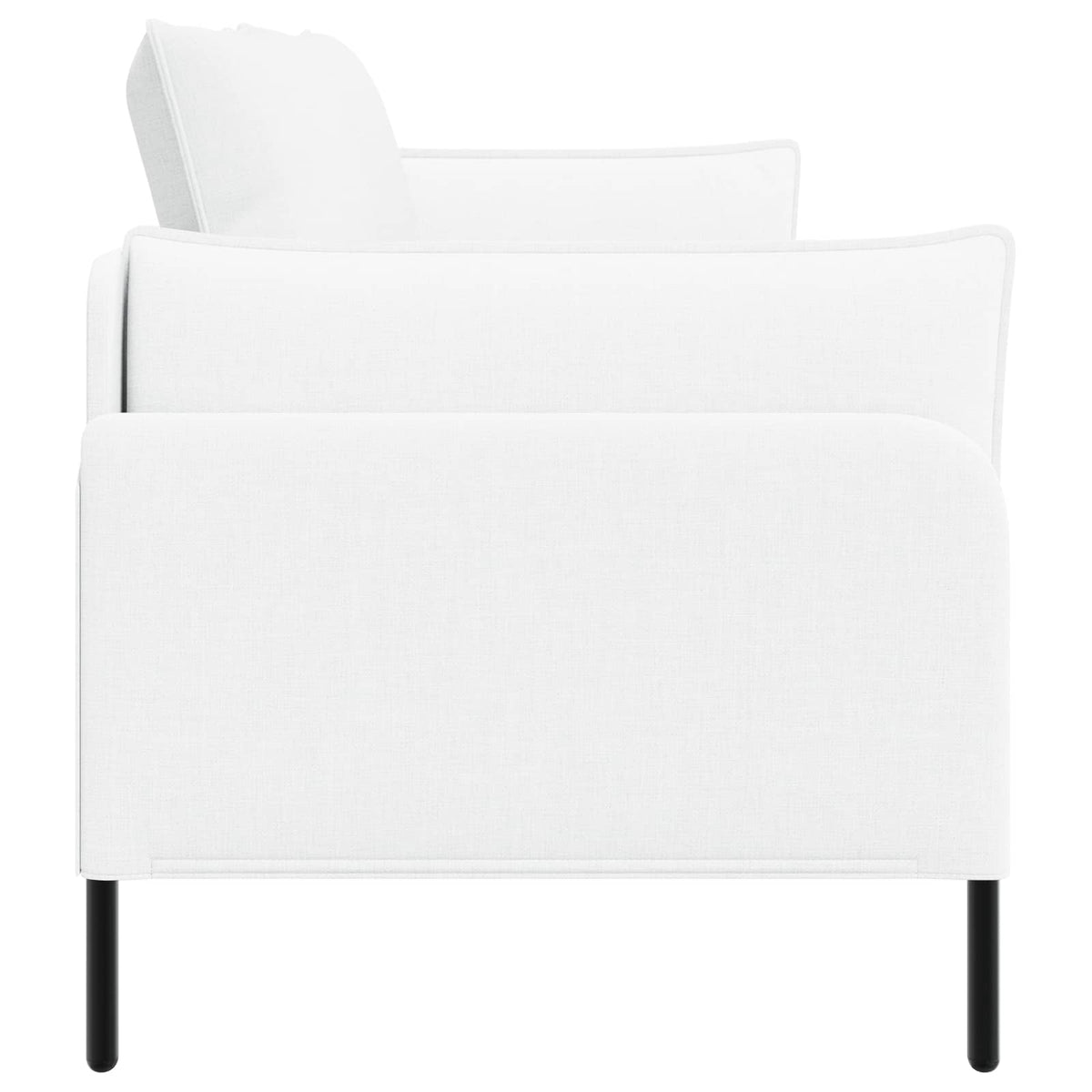 3-Seater Sofa White 222 x 81 x 89 cm Fabric