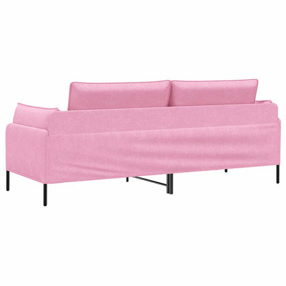 3-Seater Sofa Pink 222 x 81 x 89 cm Fabric