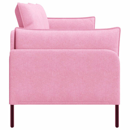3-Seater Sofa Pink 222 x 81 x 89 cm Fabric
