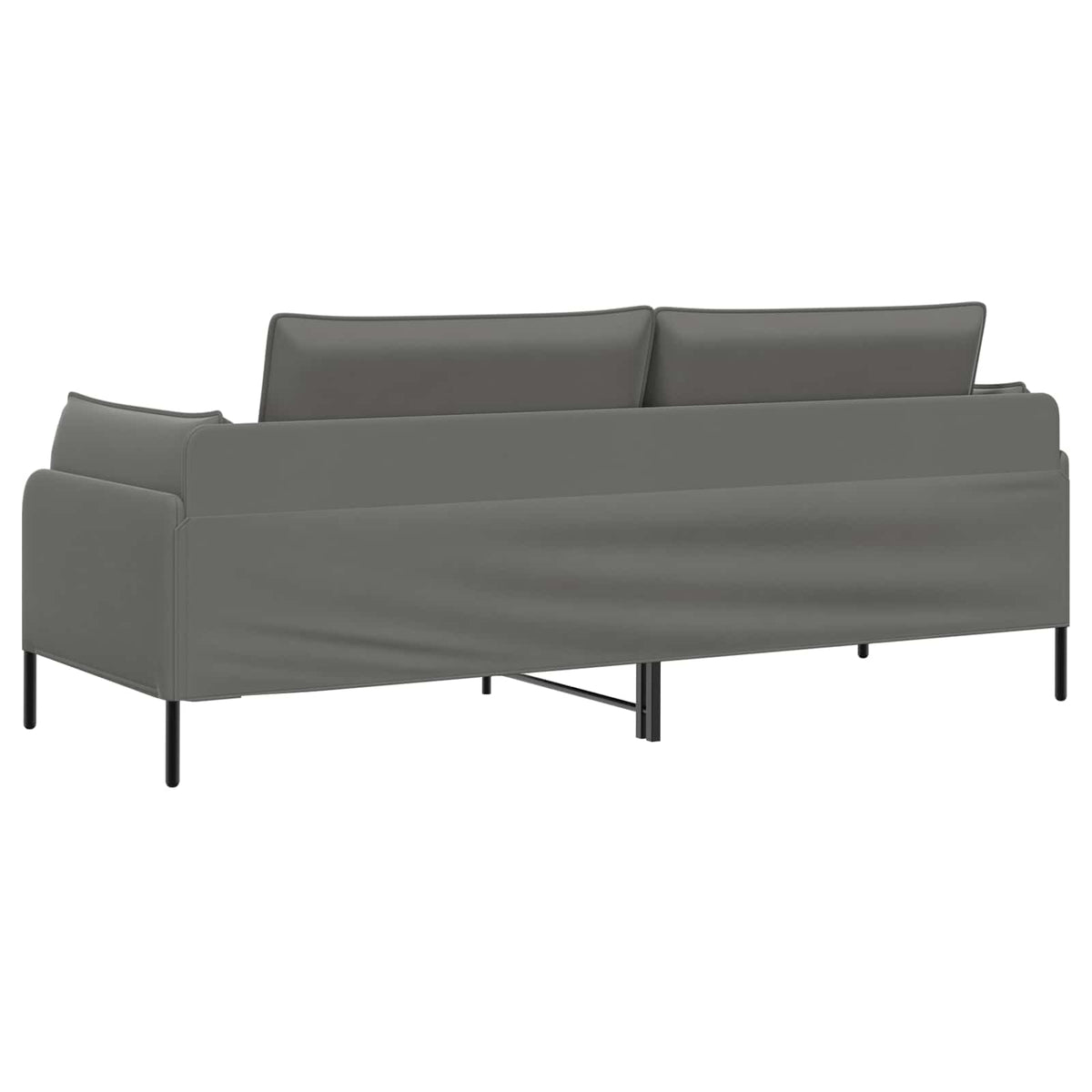 3-Seater Sofa 3-Seater Dark Grey 222 x 81 x 89 cm Velvet