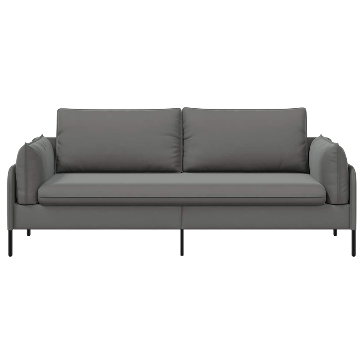 3-Seater Sofa 3-Seater Dark Grey 222 x 81 x 89 cm Velvet