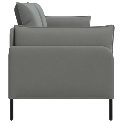 3-Seater Sofa 3-Seater Dark Grey 222 x 81 x 89 cm Velvet