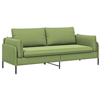 3-Seater Sofa 3-Seater Light Green 222 x 81 x 89 cm Velvet