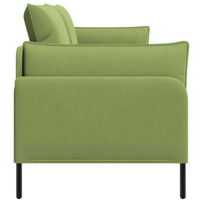 3-Seater Sofa 3-Seater Light Green 222 x 81 x 89 cm Velvet
