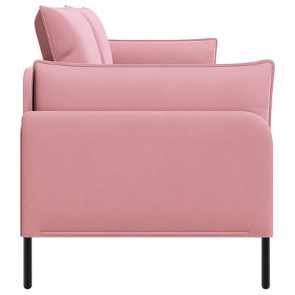 3-Seater Sofa Pink 222 x 81 x 89 cm Velvet