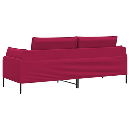 3-Seater Sofa 3-Seater Wine Red 222 x 81 x 89 cm Velvet