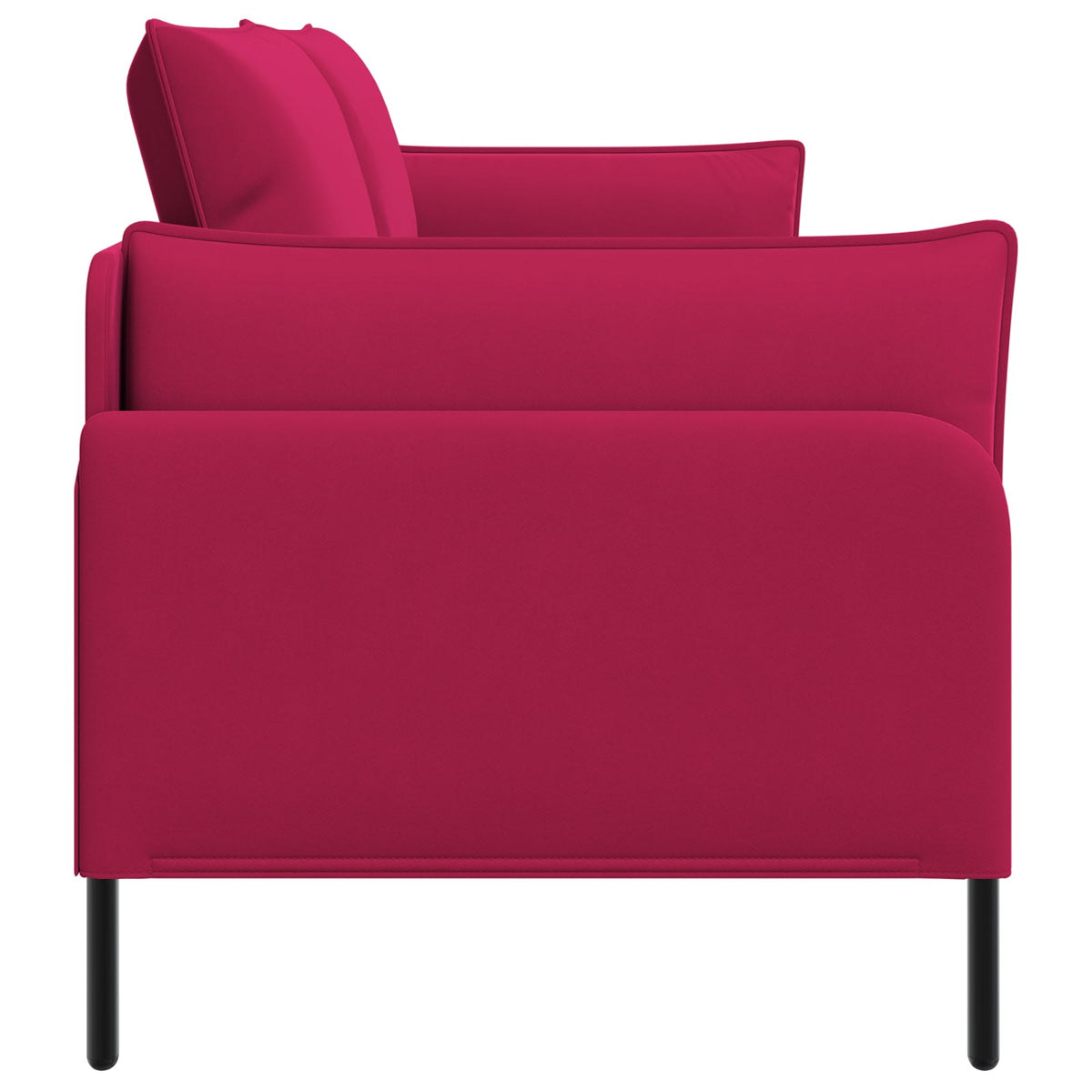 3-Seater Sofa 3-Seater Wine Red 222 x 81 x 89 cm Velvet