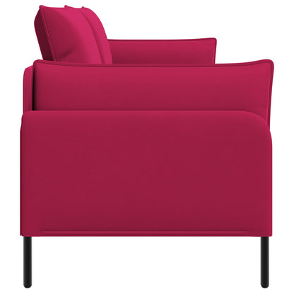 3-Seater Sofa 3-Seater Wine Red 222 x 81 x 89 cm Velvet