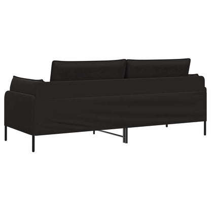 3-Seater Sofa Black 222 x 81 x 89 cm Velvet