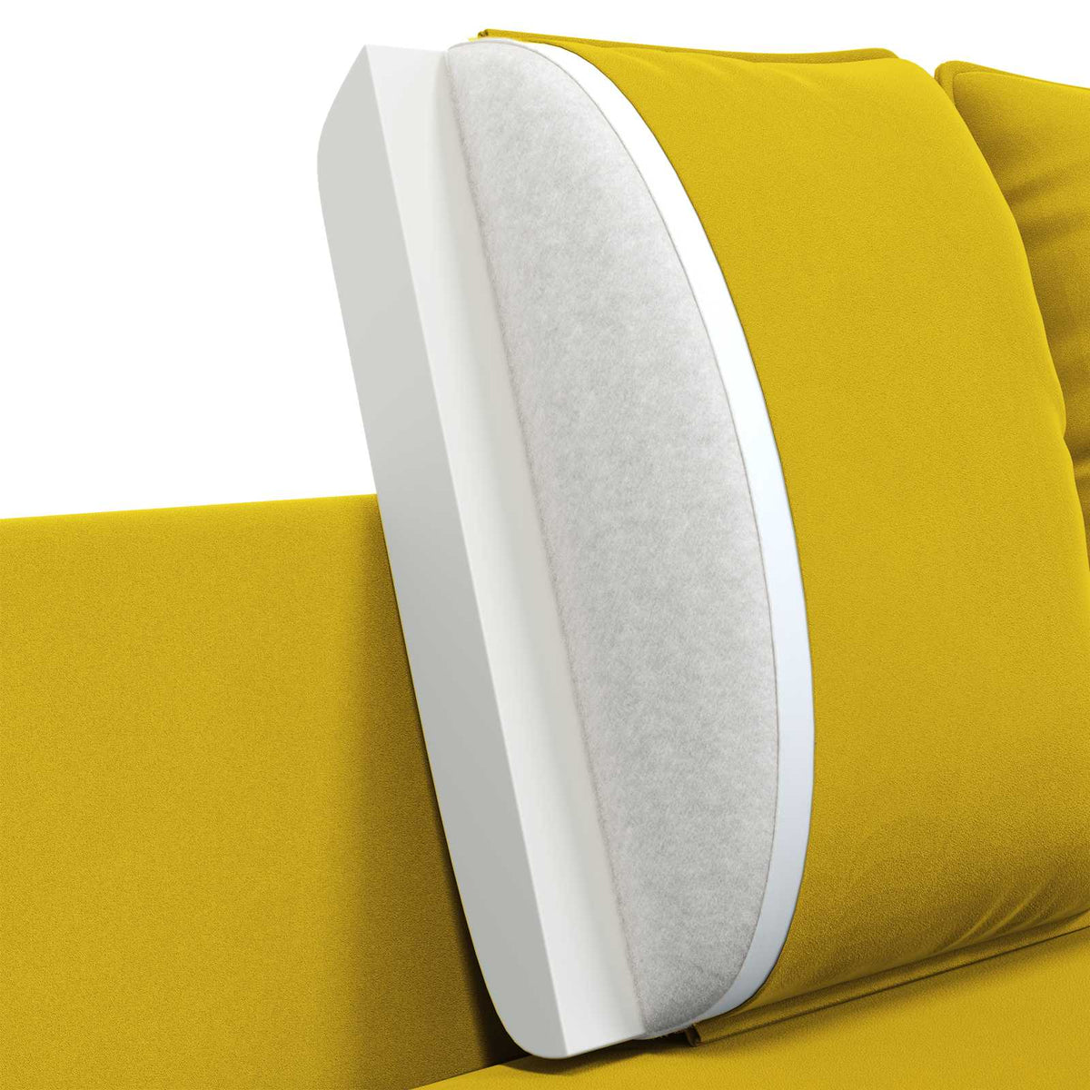3-Seater Sofa 3-Seater Yellow 222 x 81 x 89 cm Velvet