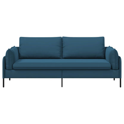 3-Seater Sofa 3-Seater Blue 222 x 81 x 89 cm Velvet