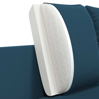 3-Seater Sofa 3-Seater Blue 222 x 81 x 89 cm Velvet