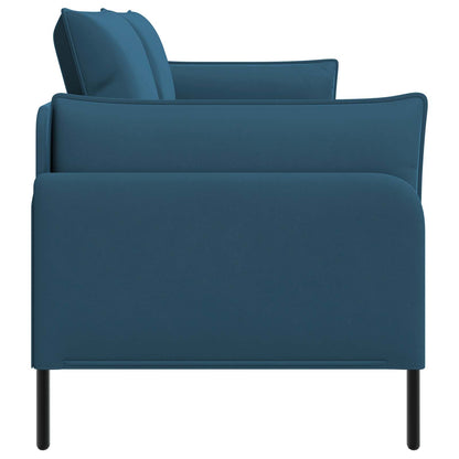 3-Seater Sofa 3-Seater Blue 222 x 81 x 89 cm Velvet
