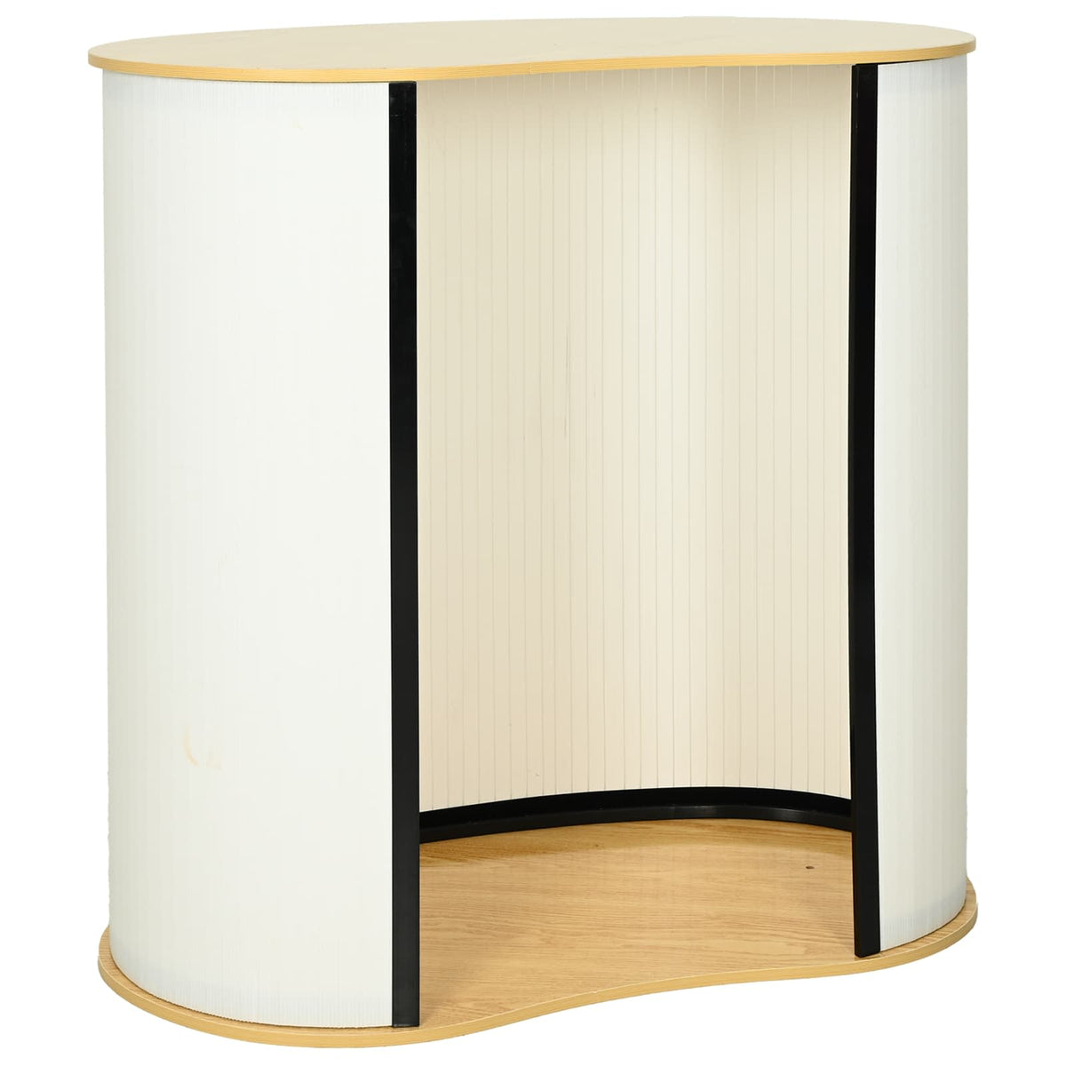 Trade Show Counter Light Brown and White 90 x 48 x 93 cm