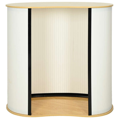 Trade Show Counter Light Brown and White 90 x 48 x 93 cm