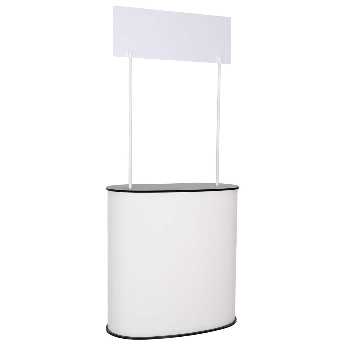 Trade Show Counter Black and White 90 x 48 x 200 cm