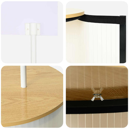 Trade Show Counter Light Brown and White 90 x 48 x 200 cm