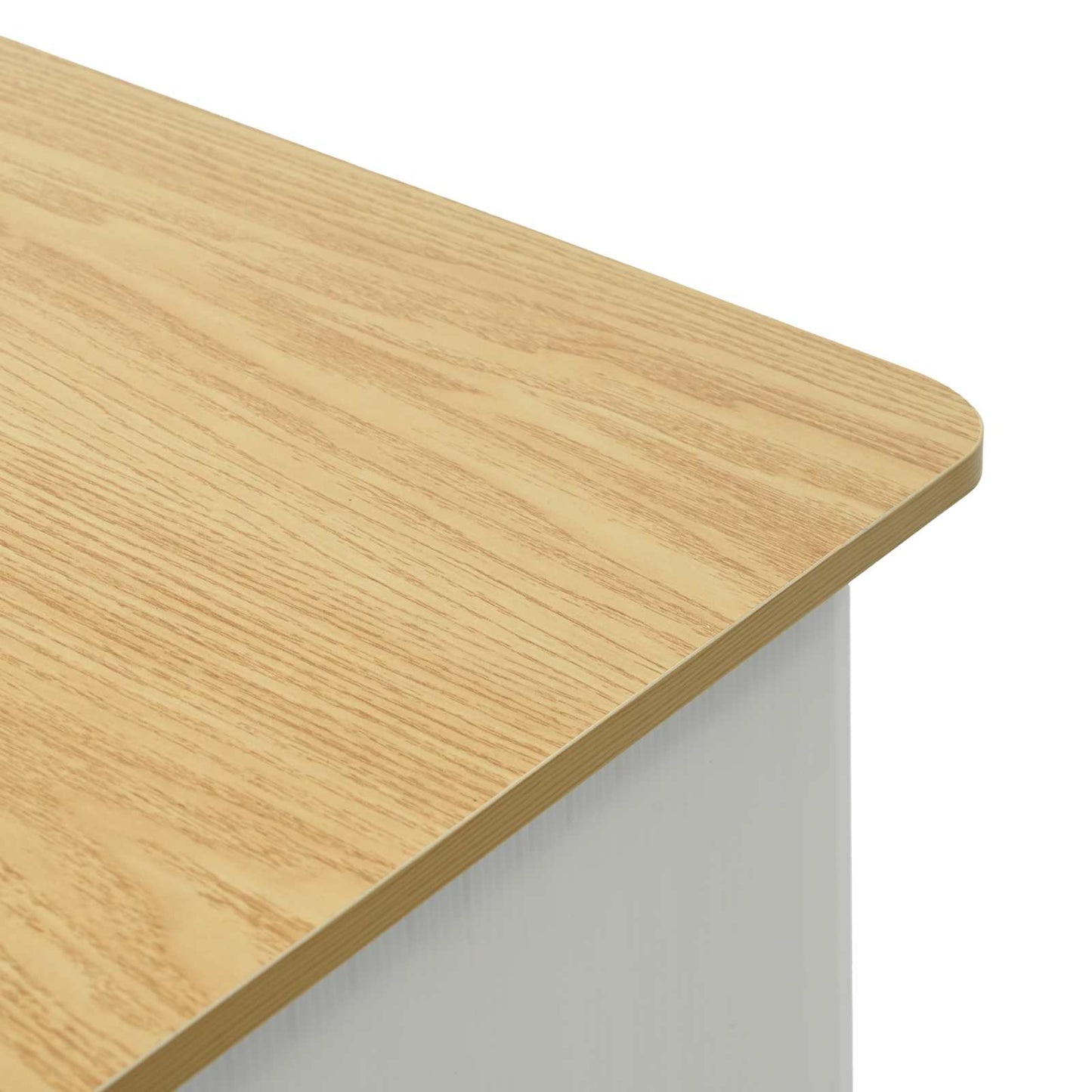 Trade Show Counter Light Brown and White 80 x 40 x 93 cm