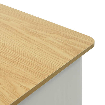 Trade Show Counter Light Brown and White 80 x 40 x 93 cm