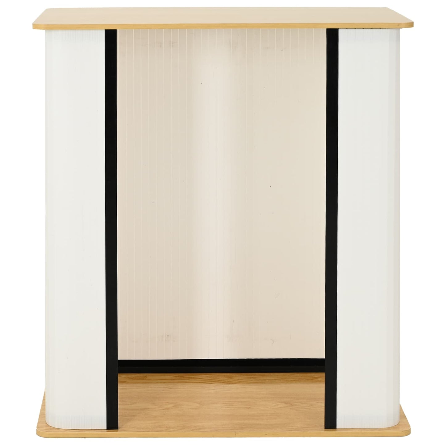 Trade Show Counter Light Brown and White 80 x 40 x 93 cm