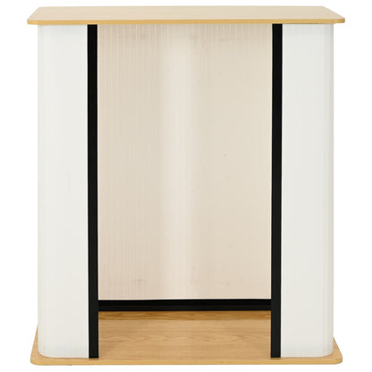 Trade Show Counter Light Brown and White 80 x 40 x 93 cm