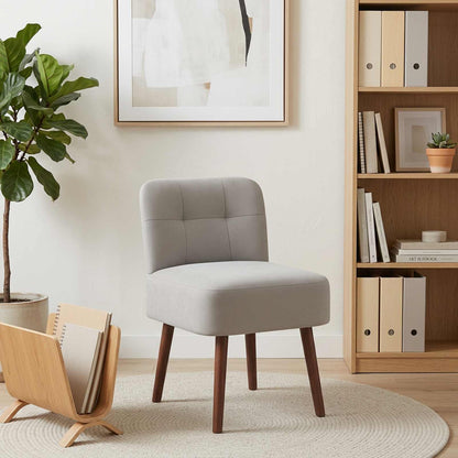 Slipper Chair Light Grey Velvet