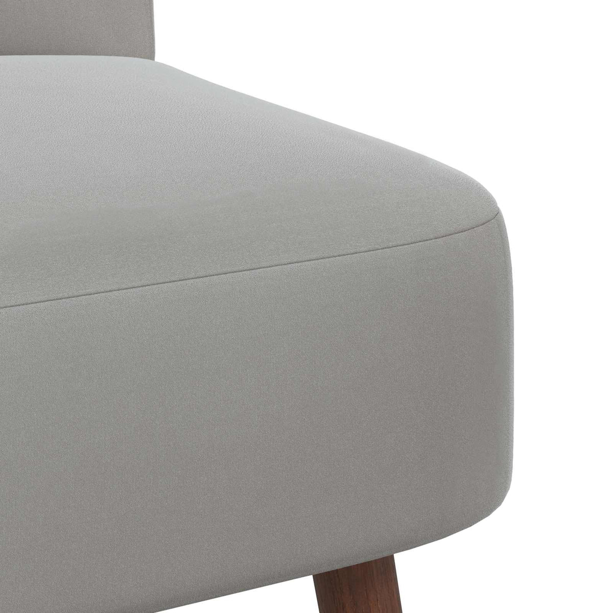 Slipper Chair Light Grey Velvet