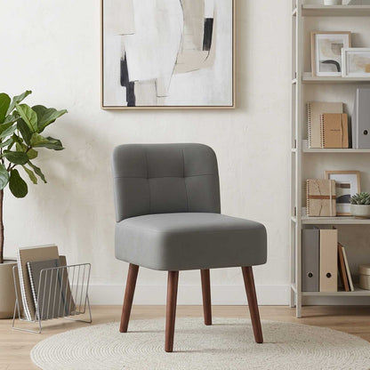Slipper Chair Dark Grey Velvet