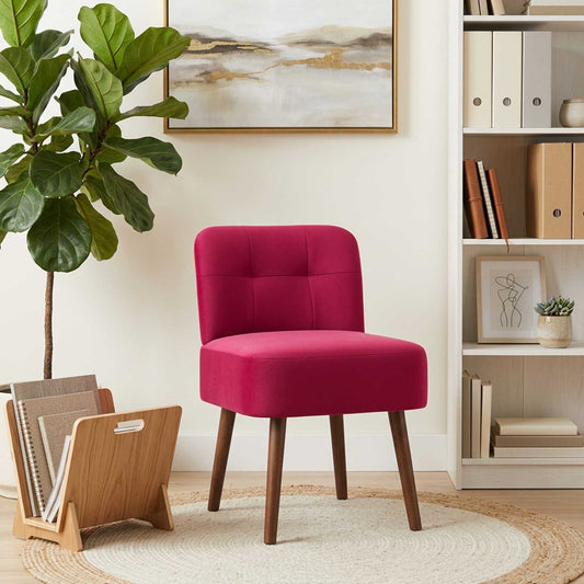 Slipper Chair Wine Red Velvet
