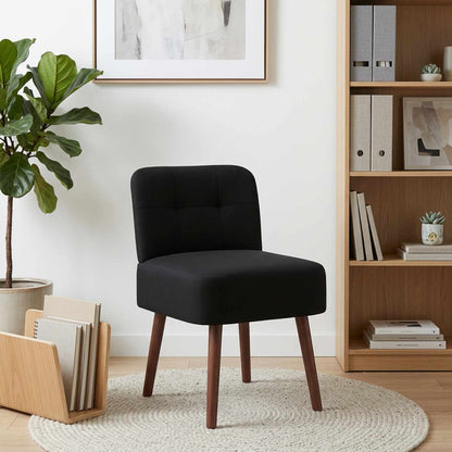 Slipper Chair Black Velvet