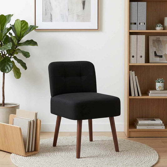 Slipper Chair Black Velvet