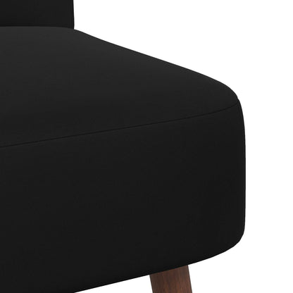 Slipper Chair Black Velvet